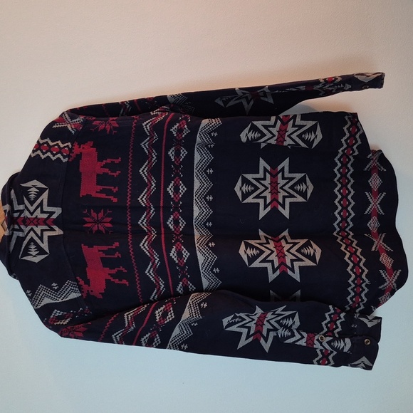 Vintage Polo Ralph Lauren Aztec Southwestern Navajo Moose Shirt Size L - Picture 2 of 5